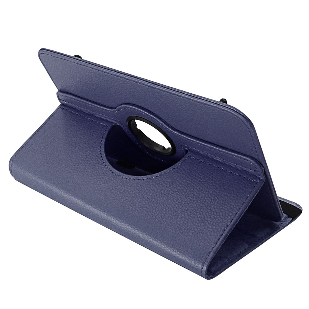 ENKAY Litchi Skin 360 Degree Rotary PU Leather Protective Shell Case for 10 inch Tablet - Dark Blue-5