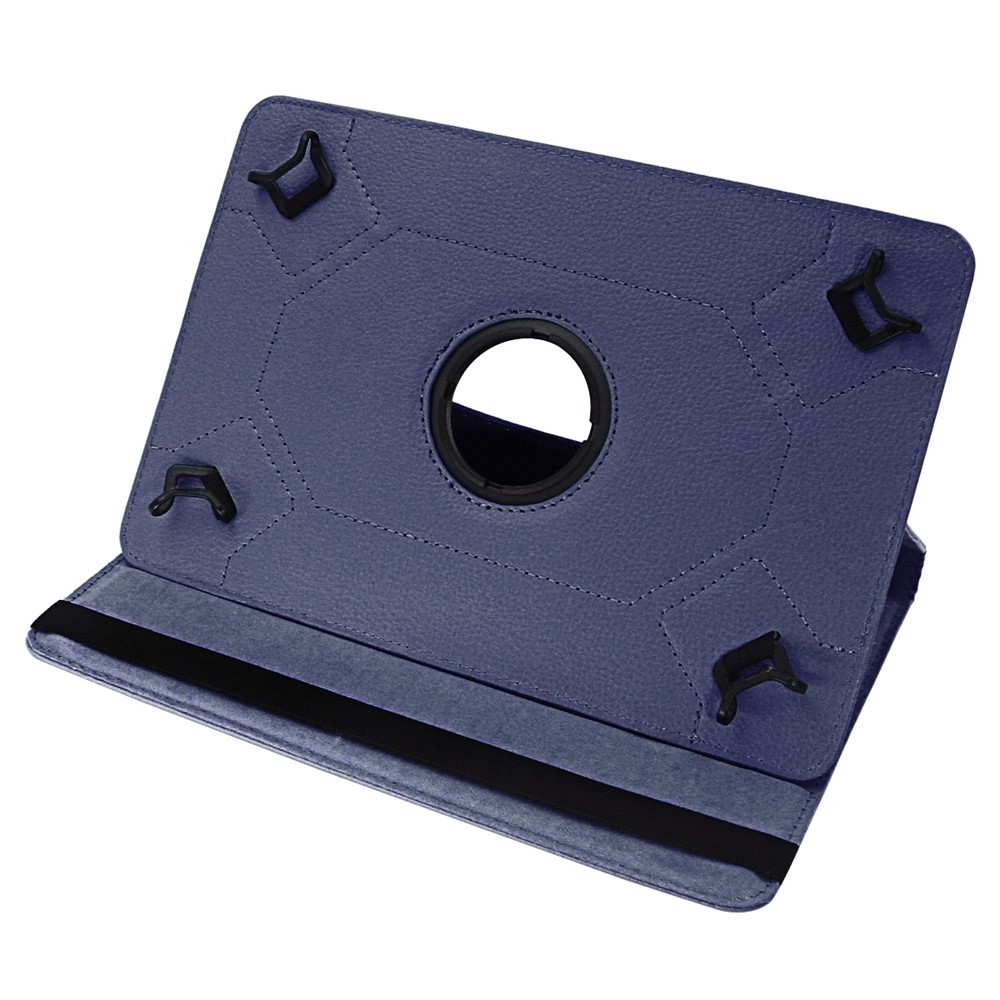 ENKAY Litchi Skin 360 Degree Rotary PU Leather Protective Shell Case for 10 inch Tablet - Dark Blue-6