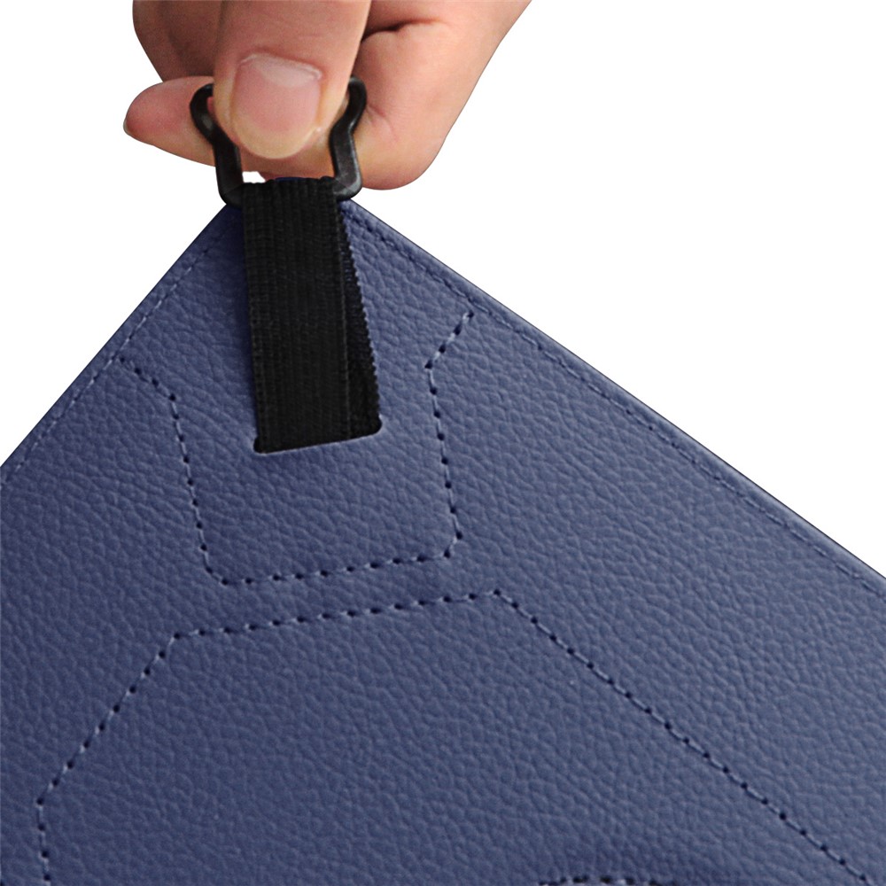 ENKAY Litchi Skin 360 Degree Rotary PU Leather Protective Shell Case for 10 inch Tablet - Dark Blue-7