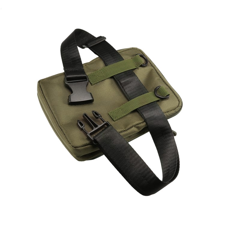 3 Zipper Pockets Men Waist Pouch Shoulder Messenger Bag, Max Size: 14x19x3.5cm - Army Green-10