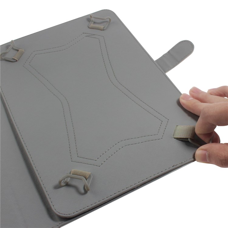 Custodia Per Portafoglio In Pelle Universale Con Stampa A Motivo Per Tablet PC Da 10 Pollici - Gatto Bianco-12