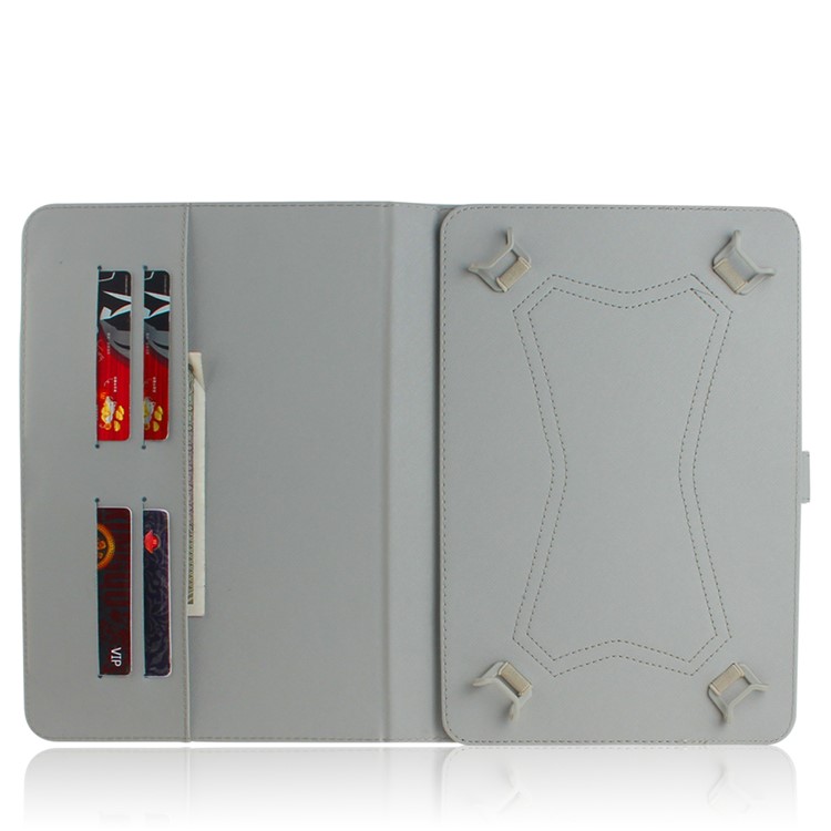 Custodia Per Portafoglio In Pelle Universale Con Stampa A Motivo Per Tablet PC Da 10 Pollici - Gatto Bianco-14
