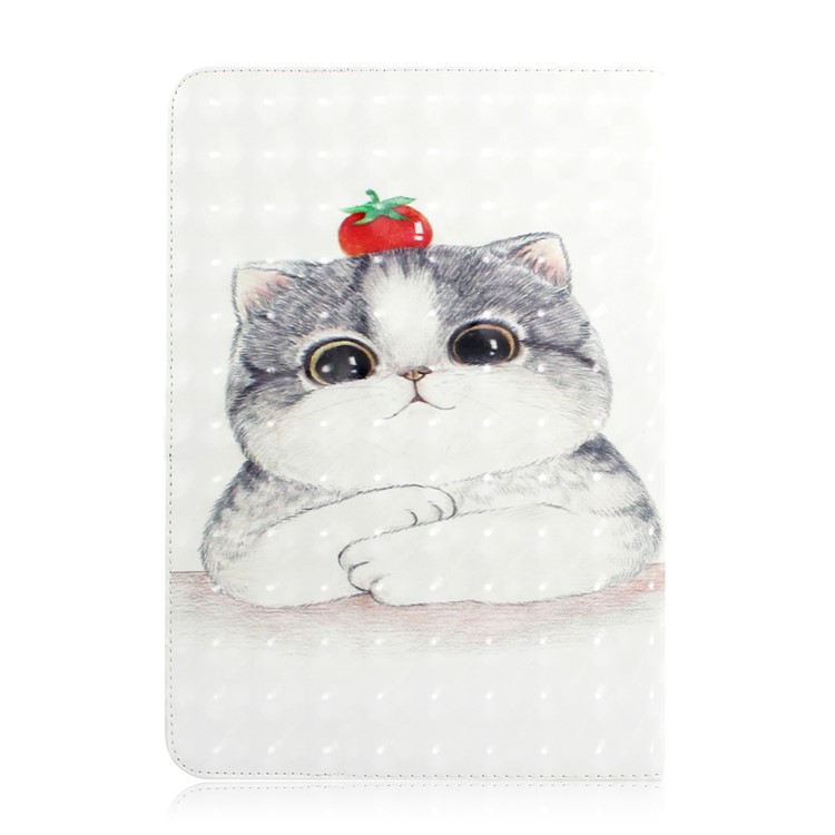 Custodia Per Portafoglio In Pelle Universale Con Stampa A Motivo Per Tablet PC Da 10 Pollici - Gatto Bianco-4
