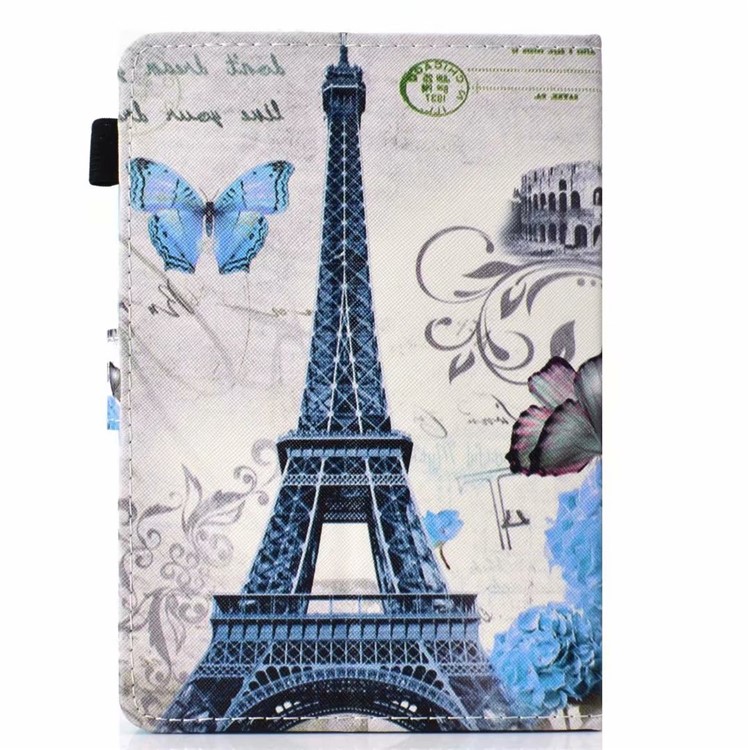 Pattern Printing Universal PU Leather Shell for Samsung Galaxy Tab A 8.0 (2018) Etc. - Eiffel Tower-6