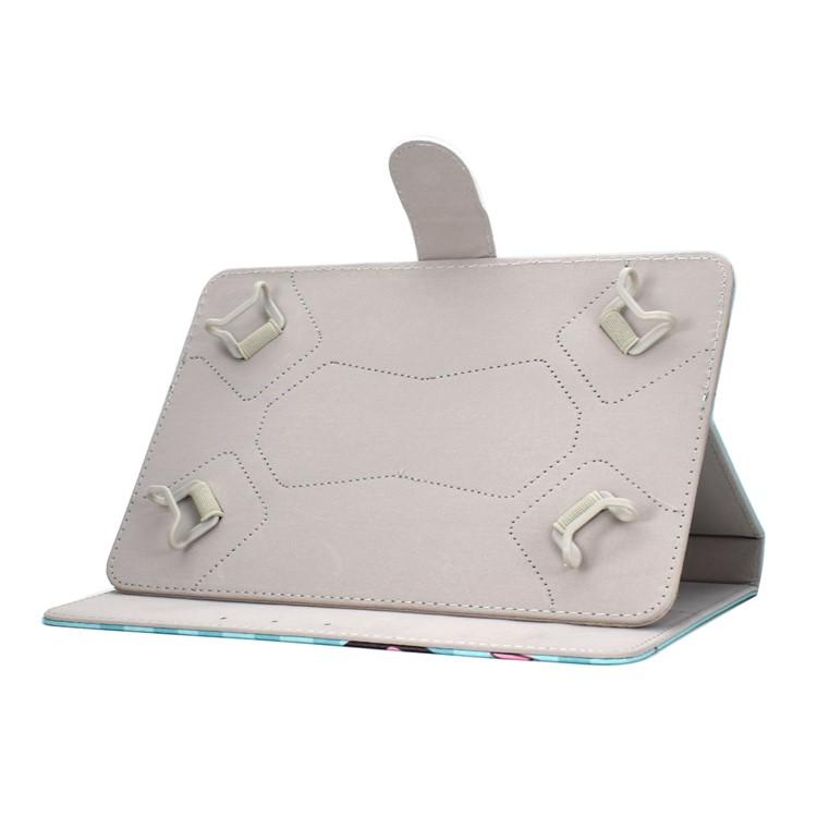 Universal Patterned Leather Wallet Case for iPad 9.7-inch/Galaxy Tab S2 9.7 - Hello Panda-10