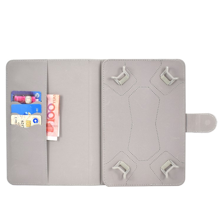 Universal Patterned Leather Wallet Case for iPad 9.7-inch/Galaxy Tab S2 9.7 - Hello Panda-11