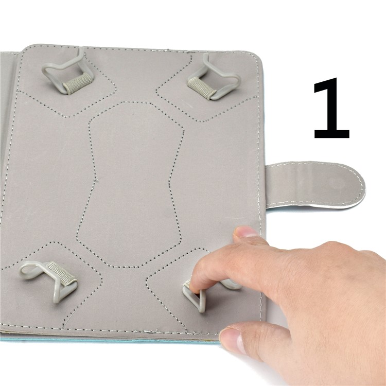 Universal Patterned Leather Wallet Case for iPad 9.7-inch/Galaxy Tab S2 9.7 - Hello Panda-12