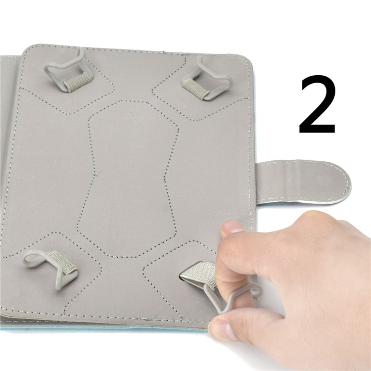 Universal Patterned Leather Wallet Case for iPad 9.7-inch/Galaxy Tab S2 9.7 - Hello Panda-13