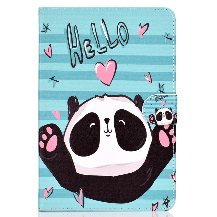 Universal Patterned Leather Wallet Case for iPad 9.7-inch/Galaxy Tab S2 9.7 - Hello Panda-2