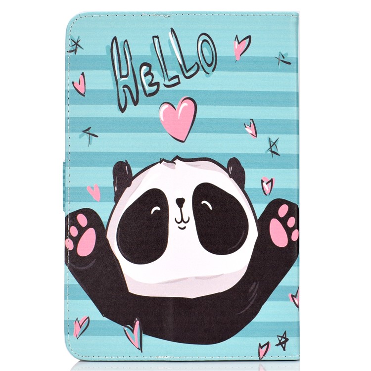 Universal Patterned Leather Wallet Case for iPad 9.7-inch/Galaxy Tab S2 9.7 - Hello Panda-3