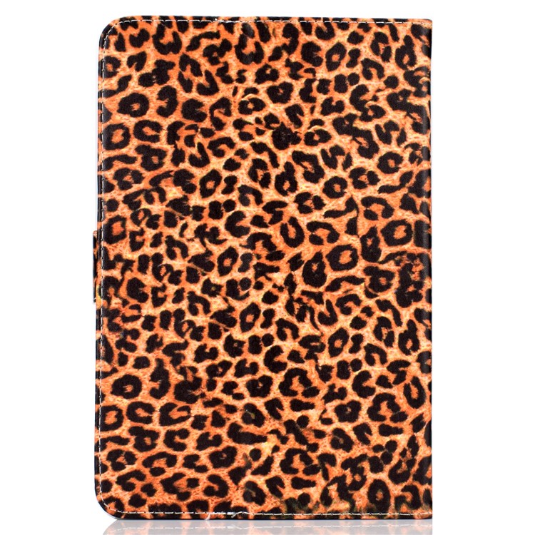 Carcasa de Protección de Soporte de Cuero Estampado Universal Para Ipad 9.7 Pulgadas/galaxy Tab S2 9.7 - Textura de Leopardo Marrón