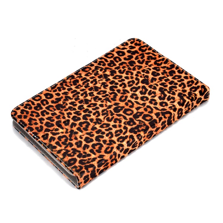 Carcasa de Protección de Soporte de Cuero Estampado Universal Para Ipad 9.7 Pulgadas/galaxy Tab S2 9.7 - Textura de Leopardo Marrón