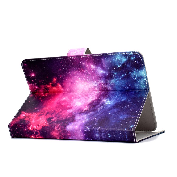7-inch Universal Patterned Leather Stand Folio Casing for Huawei MediaPad T3 / Galaxy Tab 3 Lite - Galaxy-4