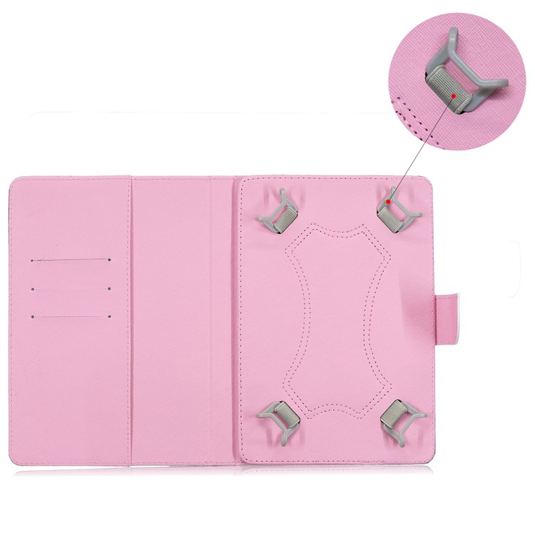 Etui Portefeuille Universel À Motifs En Cuir Pour Ipad 9,7 Pouces / Onglet Galaxie S2 9,7 Etc. - Fleur De Bohême-9