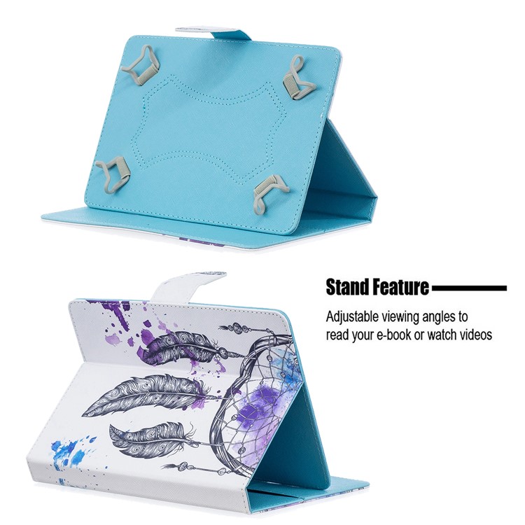 10-inch Universal Patterned Leather Wallet Case for iPad 9.7-inch/Galaxy Tab S2 9.7 Etc - Dream Catcher-7