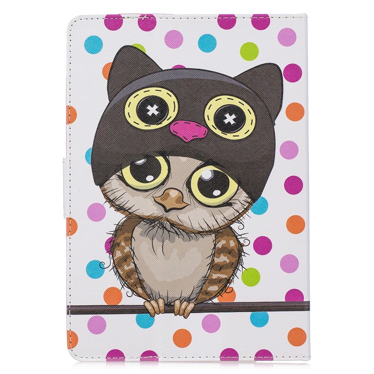 10-inch Universal Patterned Leather Wallet Case for iPad 9.7-inch/Galaxy Tab S2 9.7 Etc - Cute Owl-3