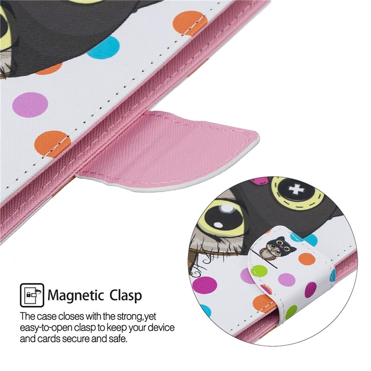 10-inch Universal Patterned Leather Wallet Case for iPad 9.7-inch/Galaxy Tab S2 9.7 Etc - Cute Owl-6