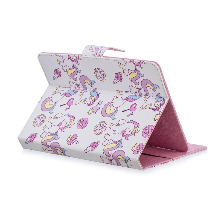 Universal Patterned Leather Wallet Case for iPad 9.7-inch/Galaxy Tab S2 9.7 - Unicorn and Star-4