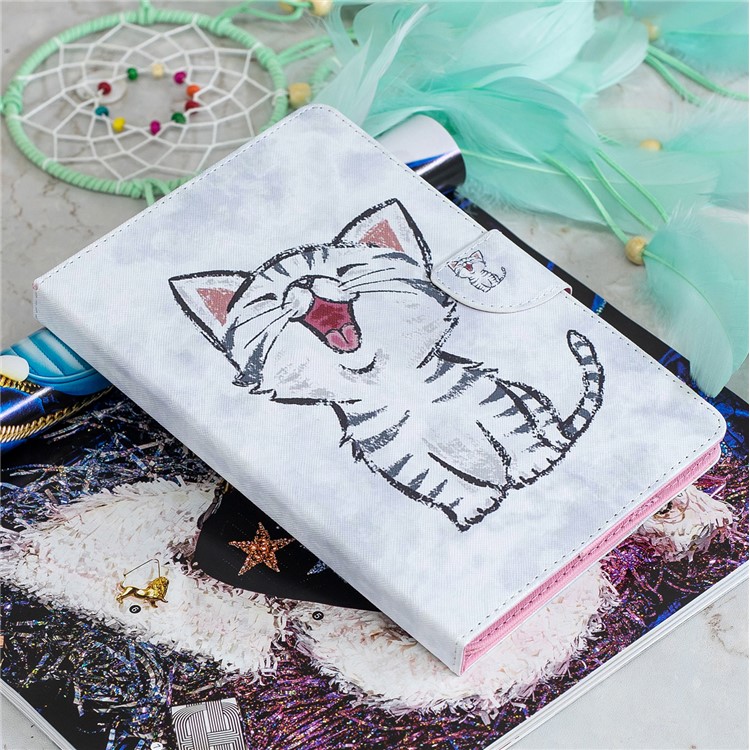 Universal Patterned PU Leather Stand Case for 7-inch Tablet PC - Laughing Cat-10