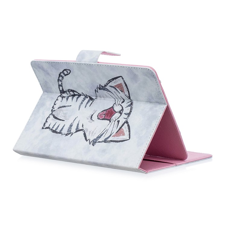 Universal Patterned PU Leather Stand Case for 7-inch Tablet PC - Laughing Cat-4