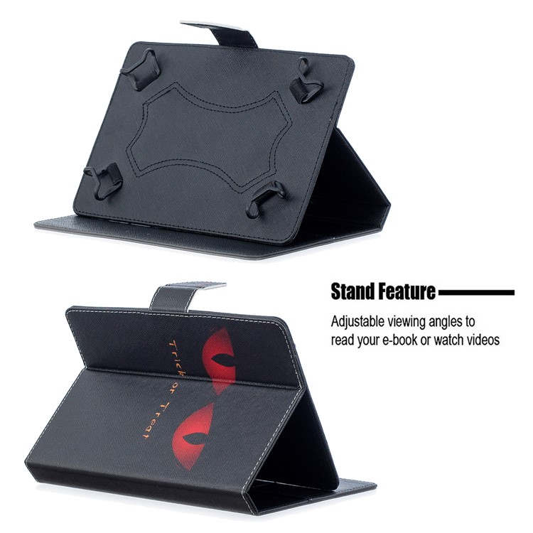 Universal Patterned PU Leather Stand Protective Casing for 8-inch Tablet PC - Trick or Treat-7