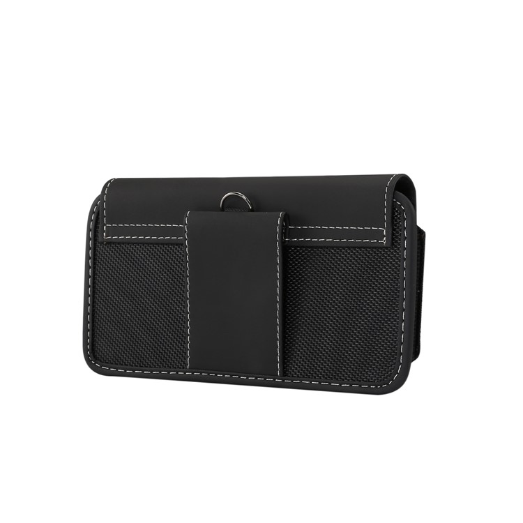 Boîtier Universel de 5,5 Pouces Sac de Téléphone en Tissu Oxford Avec Clip de Ceinture Pour Hommes (style Horizontal), Taille: 15,7 x 8,0 x 1,8 cm