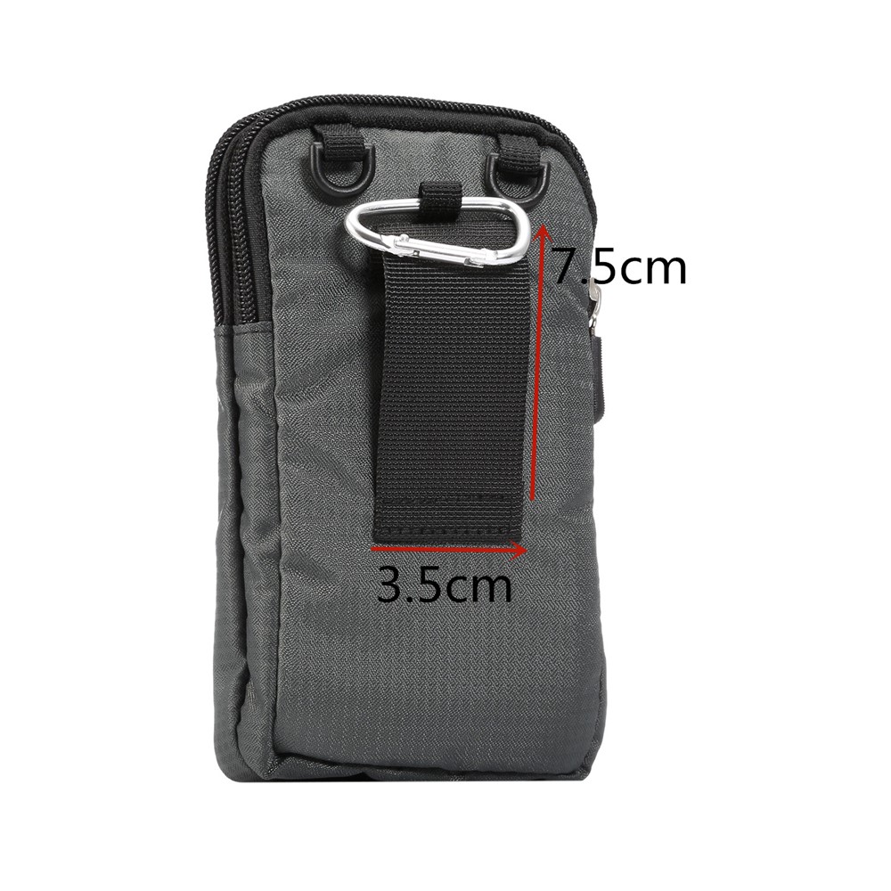 Bolsa Del Teléfono Móvil De La Bolsa Del Teléfono De Nylon Universal De 6/3 A 6/9 Pulgadas - Gris Oscuro-8