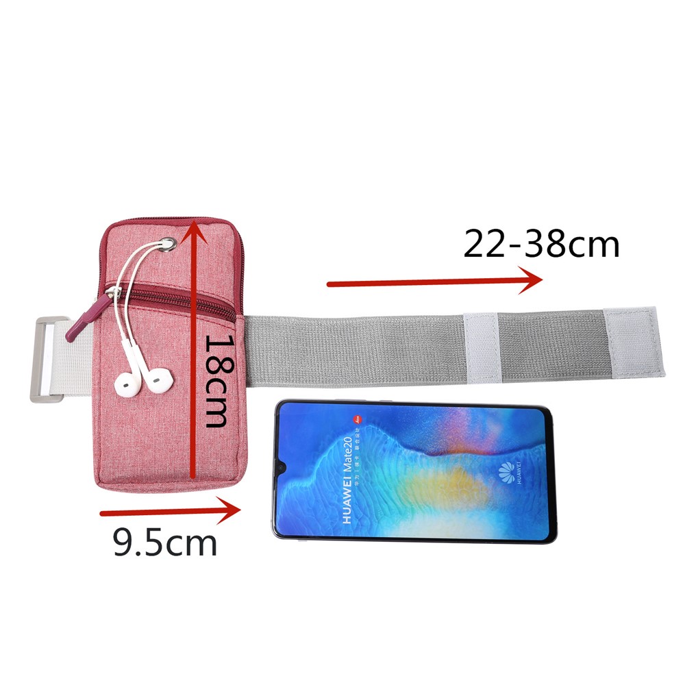 Universal Smartphones Cycling Running Fitness Armband Casing, Size: 18 x 9.5cm - Red-8