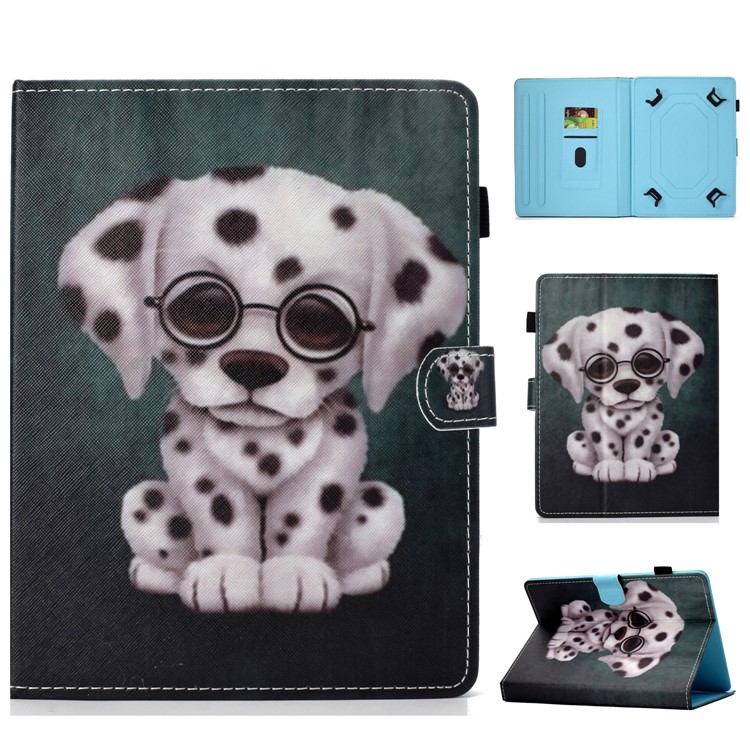 10 inch Patterned PU Leather Card Holder Tablet Case Cover iPad 9.7 (2018) / Lenovo Tab 4 10 Plus - Dog from China | TVC-Mall.com