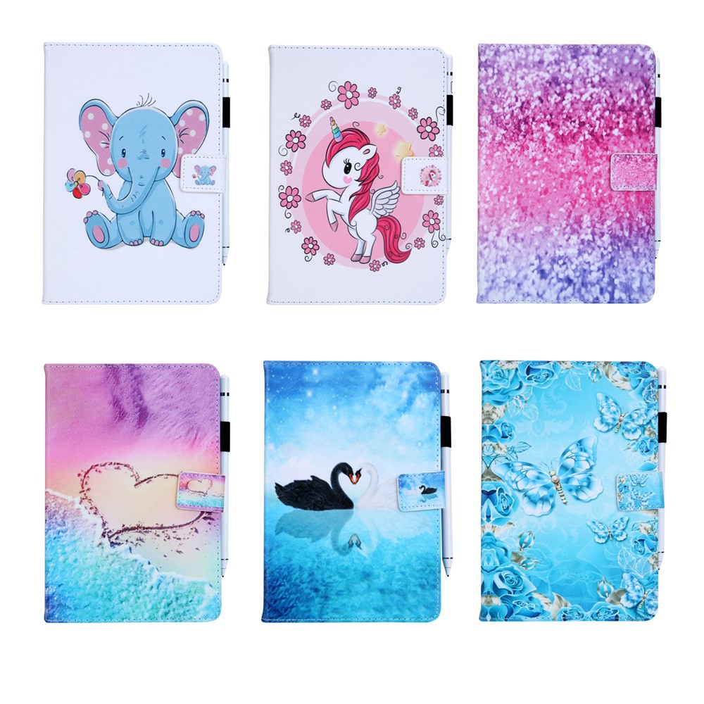 10-inch Universal Patterned Leather Wallet Case for iPad 9.7-inch/Galaxy Tab S2 9.7 Etc - Elephant-10