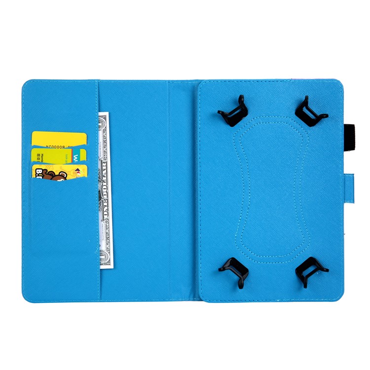10-Zoll-Universal-Portemonnaie Aus Leder Mit Mustermotiv Für IPad 9,7-Zoll / Galaxie-Registerkarte S2 9,7 Usw - Einhorn Und Blume-4