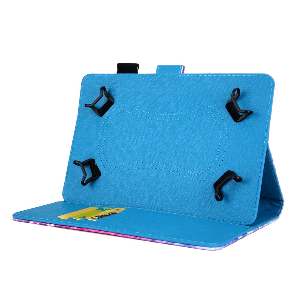 Universelle 8-zoll-gemusterte Pu-leder-brieftasche Schutzhülle Für Tablet-pc - Schwäne-5