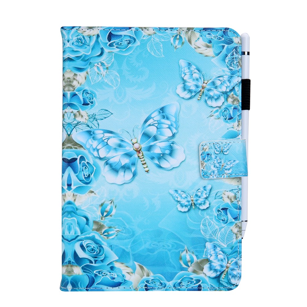 Universal 8-inch Patterned PU Leather Wallet Protective Case for Tablet PC - Butterflies-2