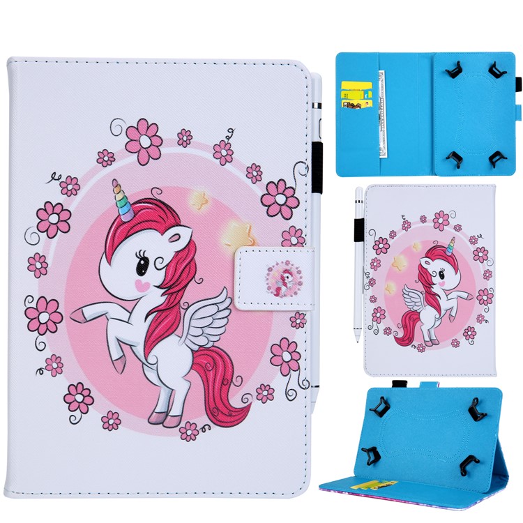 

Pattern Printing Universal PU Leather Wallet Case for 7-inch Tablet PC - Unicorn, Galaxy Tab J