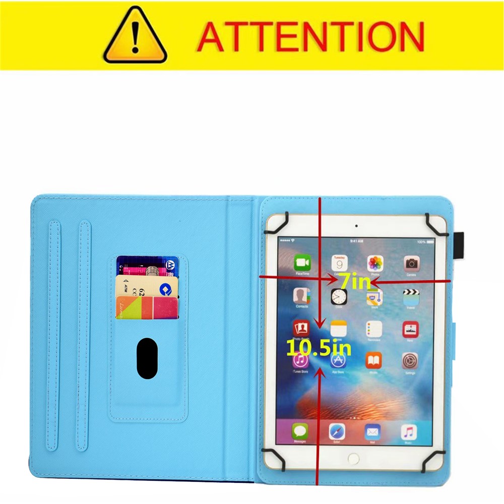 Tablet a Motivi di 10 Pollici Universale Per il Supporto Per Schede in Pelle PU Per Ipad 9.7 (2018) / Samsung Tab S3 9.7 Ecc - Panda Sull'albero