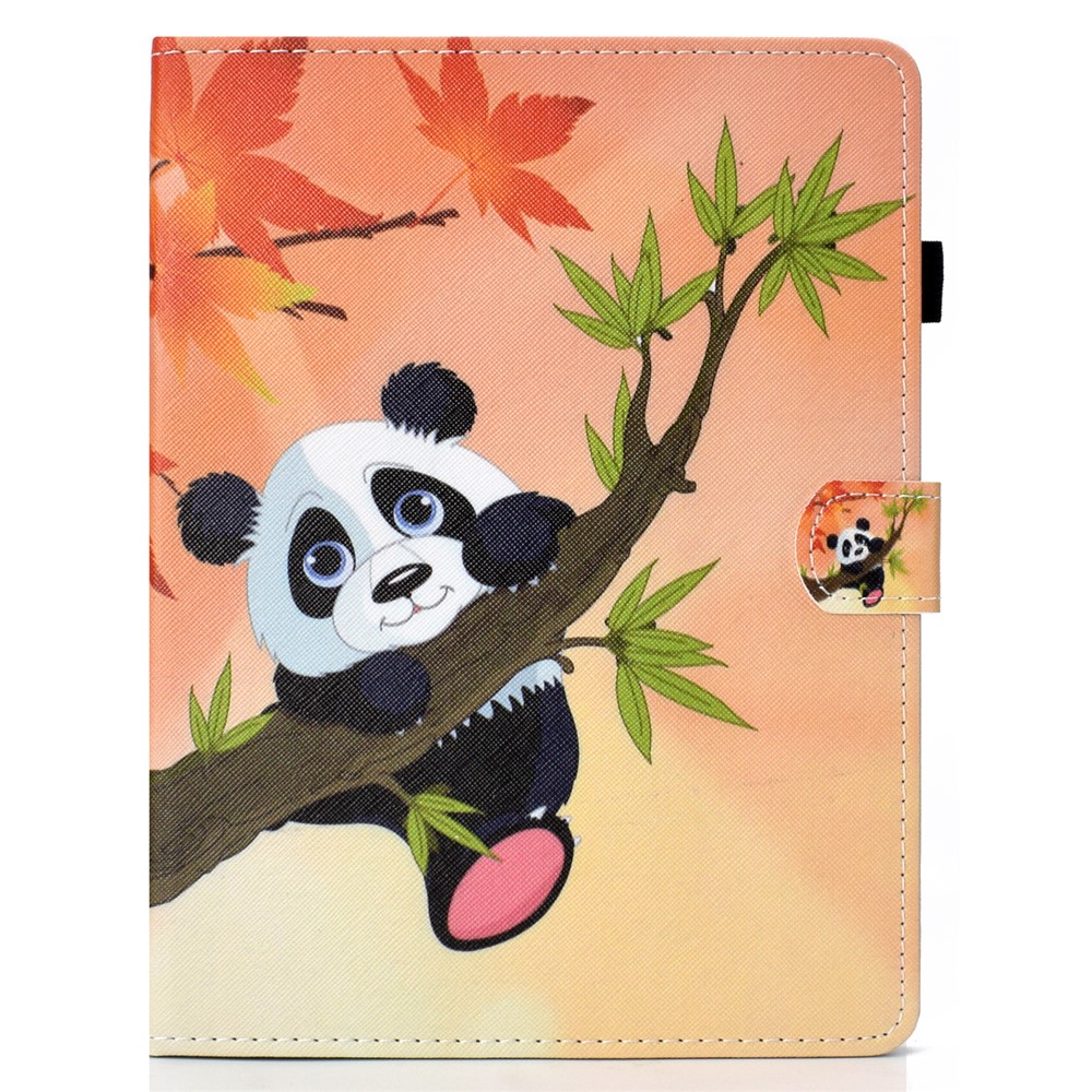 Etui Universel À Cartes En Cuir PU Pour IPad 10.7 (2018) / Samsung Tab S3 9.7 Etc - panda sur l'arbre-2