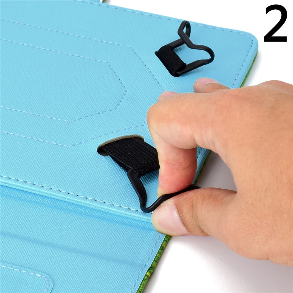 Etui Universel À Cartes En Cuir PU Pour IPad 10.7 (2018) / Samsung Tab S3 9.7 Etc - panda sur l'arbre-20