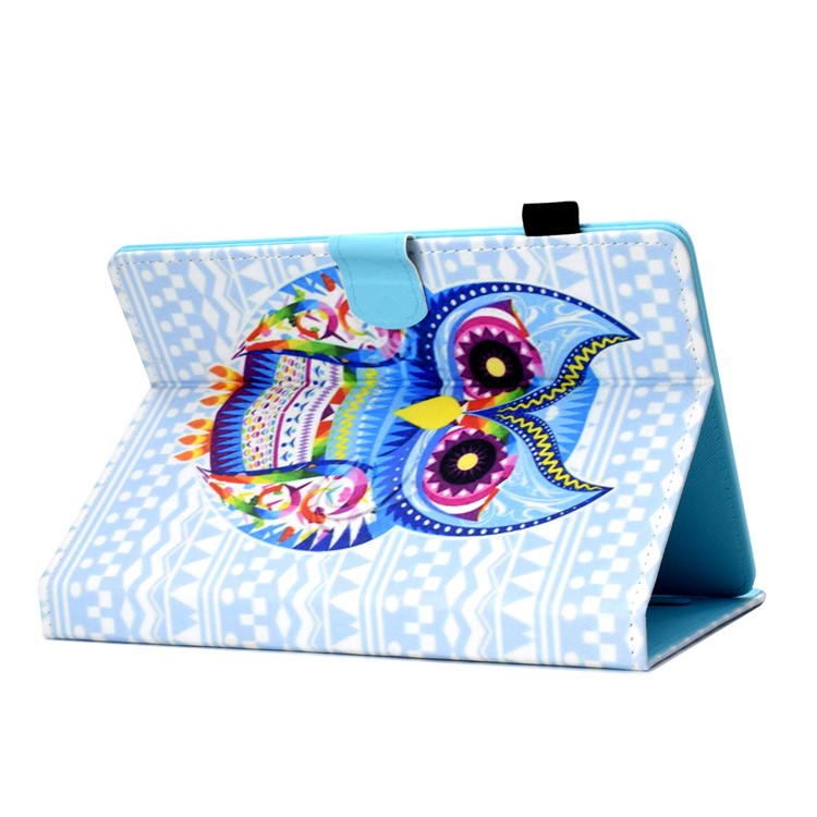 Universal 7-inch Patterned Tablet PU Leather Card Holder Case for Galaxy Tab A 7.0 / Lenovo Tab3 7 Plus etc - Stylish Owl-12