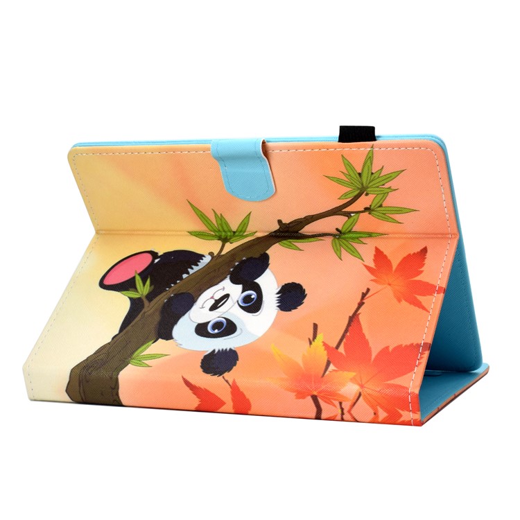 Universal 7-inch Patterned Tablet PU Leather Card Holder Case for Galaxy Tab A 7.0 / Lenovo Tab3 7 Plus etc - Panda on the Tree-7