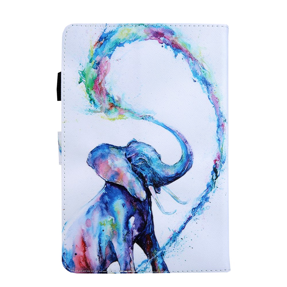 Case de Tarjetas de Cuero PU de Tableta PU Estampada Con Estampado de 10 Pulgadas de 10 Pulgadas Para Ipad 9.7 (2018) / Samsung Tab S3 9.7, Etc. - Elefante