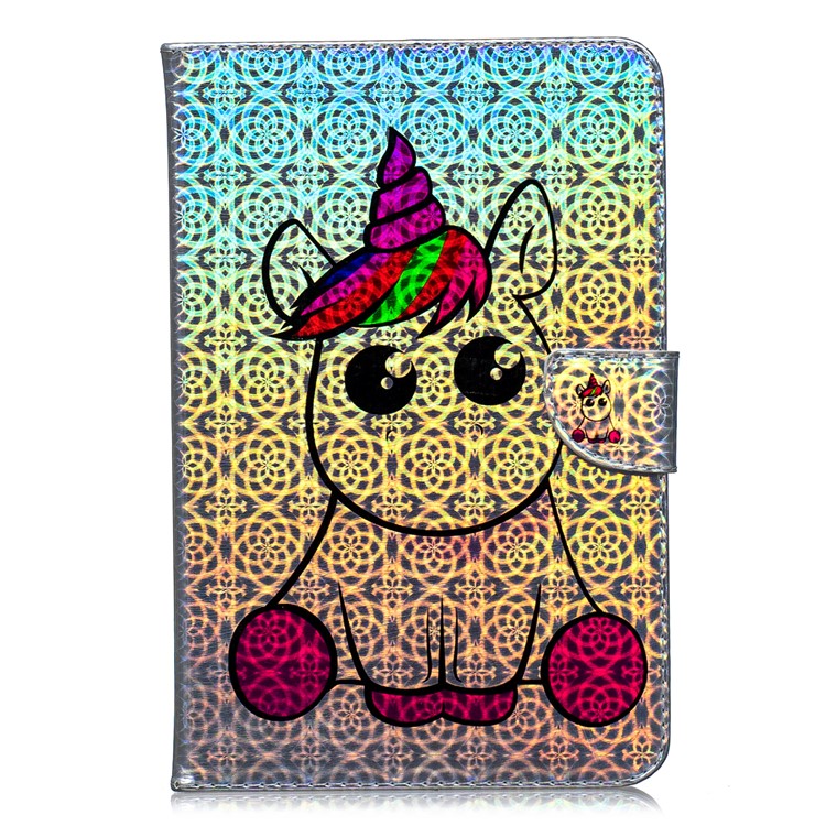 Universal 10-inch Patterned Tablet PU Leather Card Holder Case for iPad 9.7 (2018) / Lenovo Tab 4 10 Plus - Unicorn-2