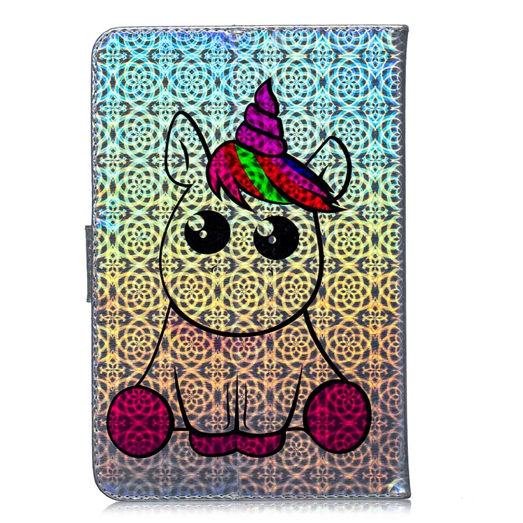 Universal 10-inch Patterned Tablet PU Leather Card Holder Case for iPad 9.7 (2018) / Lenovo Tab 4 10 Plus - Unicorn-3