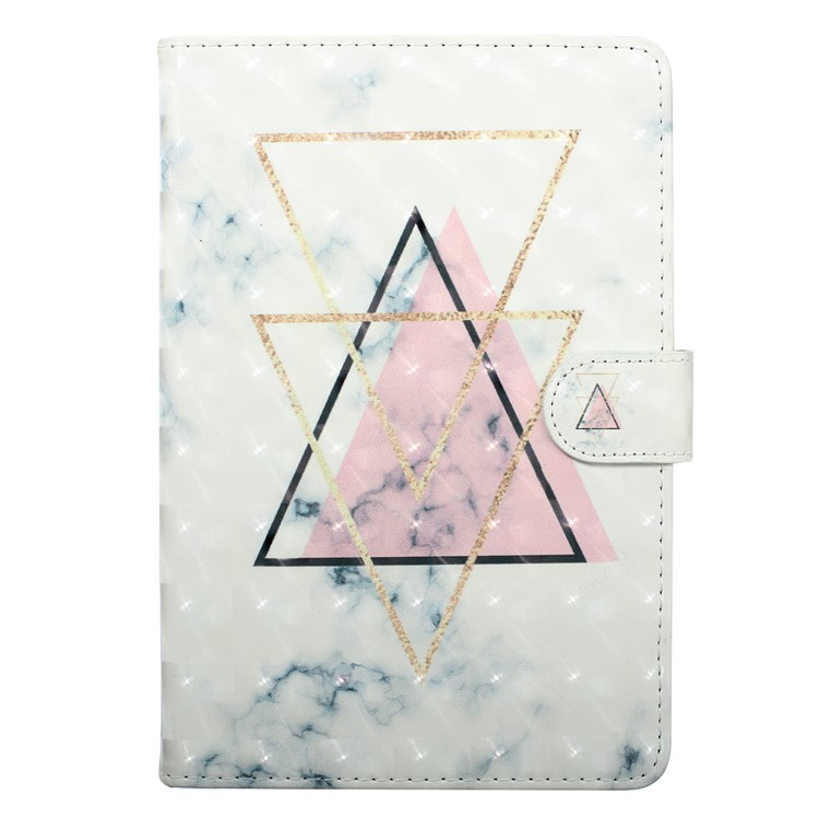 Embossed Cartoon Pattern Leather Wallet Smart Case for 10-inch Tablet PC - Inverted Triangle-2