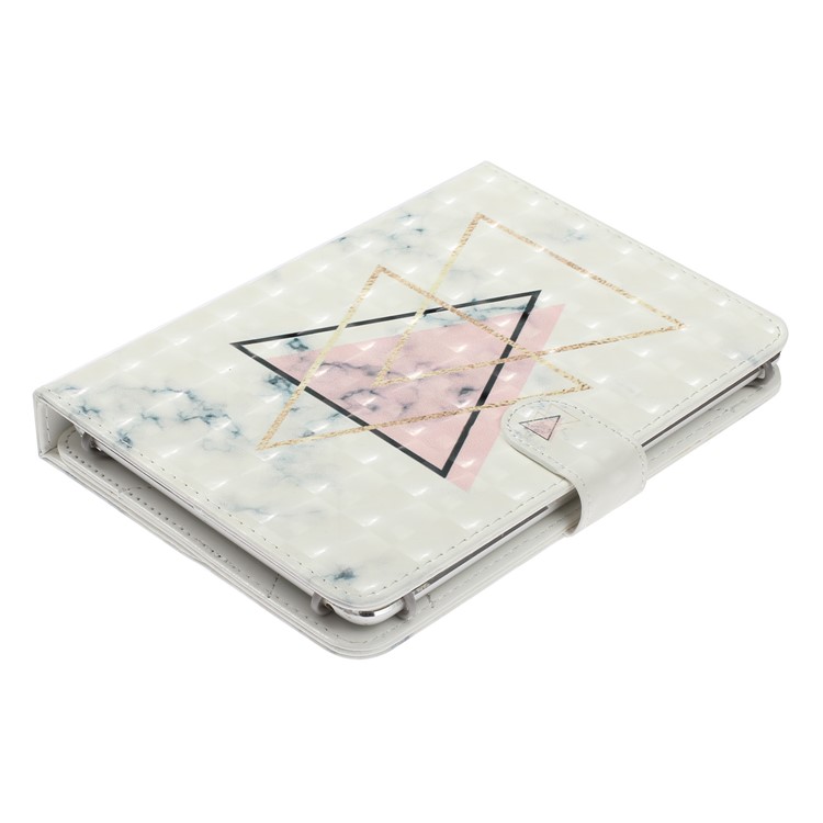 Embossed Cartoon Pattern Leather Wallet Smart Case for 10-inch Tablet PC - Inverted Triangle-4