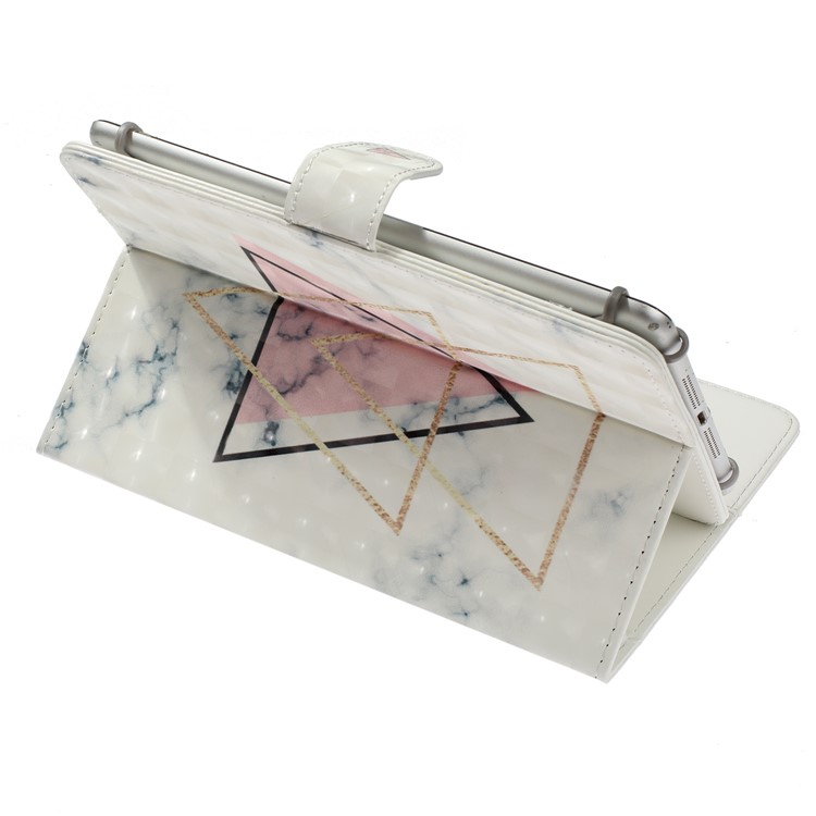 Embossed Cartoon Pattern Leather Wallet Smart Case for 10-inch Tablet PC - Inverted Triangle-5