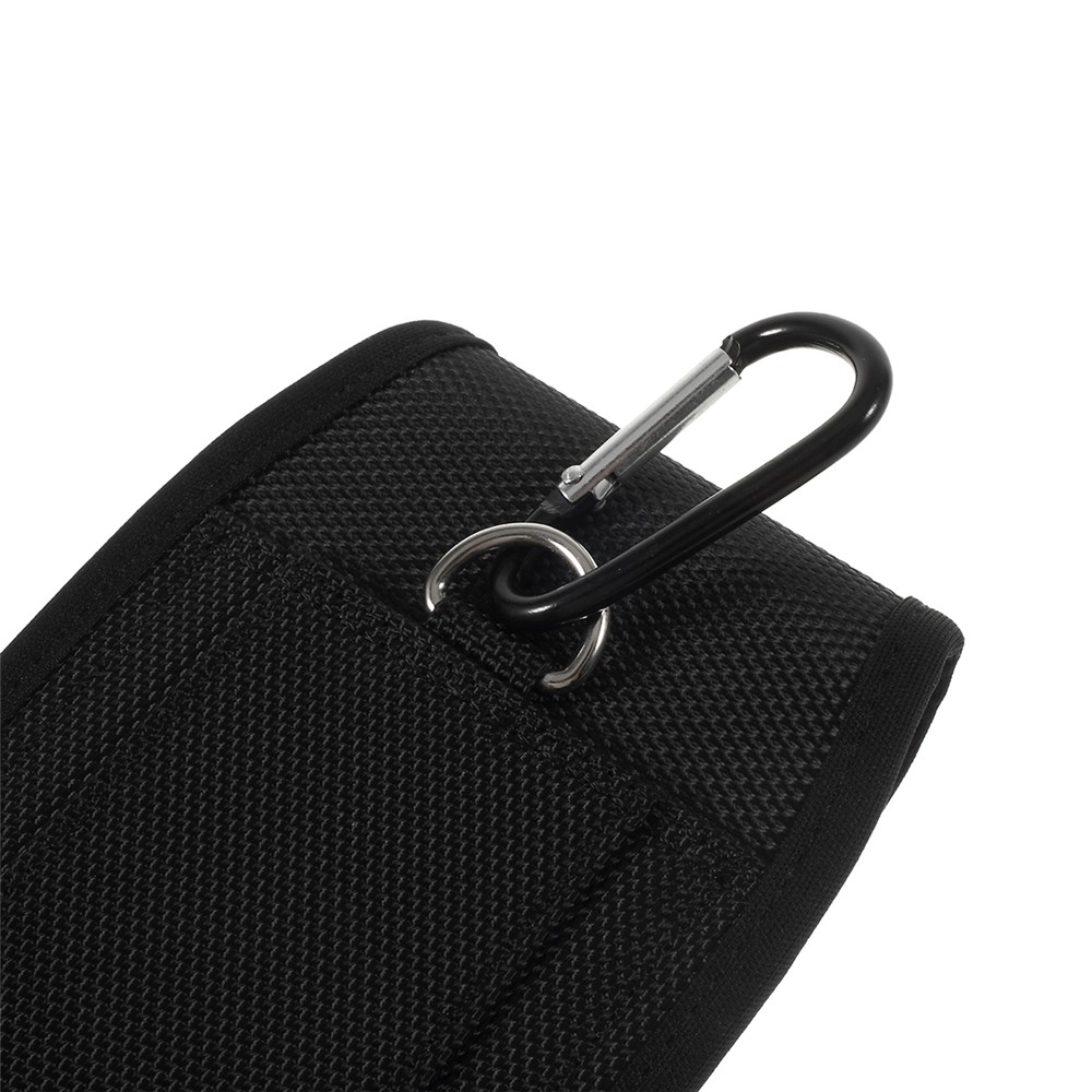 Universelle 5,2-Zoll-Gürteltasche Aus Strapazierfähigem Oxford-Stoff Mit Haken Für Smartphones - Schwarz-3