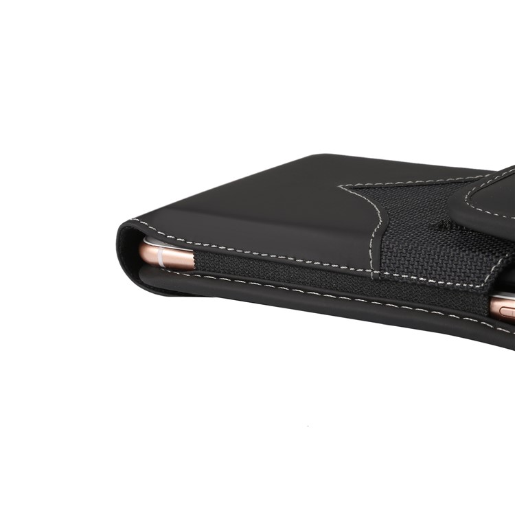 Universal 5.5-6.3 Pulgadas Bolso De La Cintura Del Bolso Del Paño De Oxford Resistente Al Desgaste Con Clip De Cinturón Giratorio Para Samsung Galaxy S10 Plus Etc - Negro-10