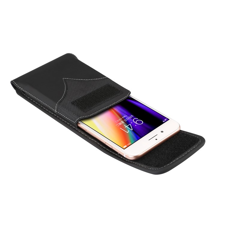 Universal 5.5-6.3 Pulgadas Bolso De La Cintura Del Bolso Del Paño De Oxford Resistente Al Desgaste Con Clip De Cinturón Giratorio Para Samsung Galaxy S10 Plus Etc - Negro-8