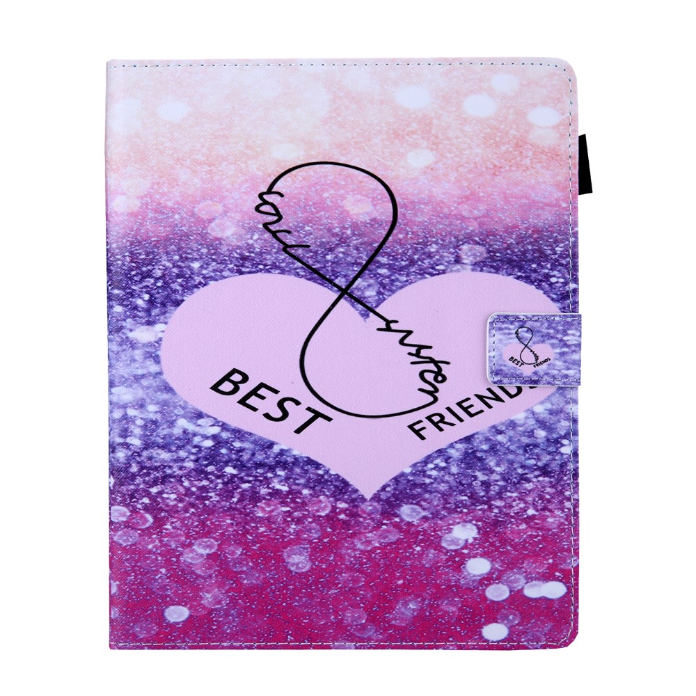 Pattern Printing Leather Flip Tablet Case for 10-Inch Tablet - Best Friends-2