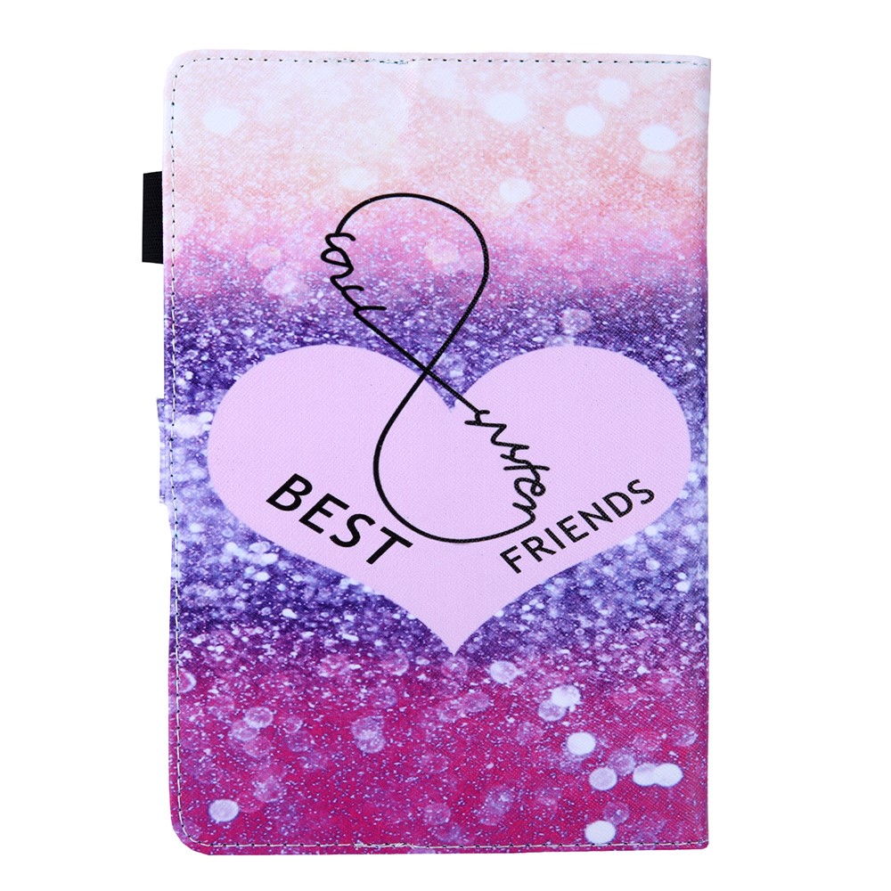 Pattern Printing Leather Flip Tablet Case for 10-Inch Tablet - Best Friends-3